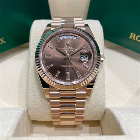 rolex day date rose gold chrono24|rolex day date 40 price.